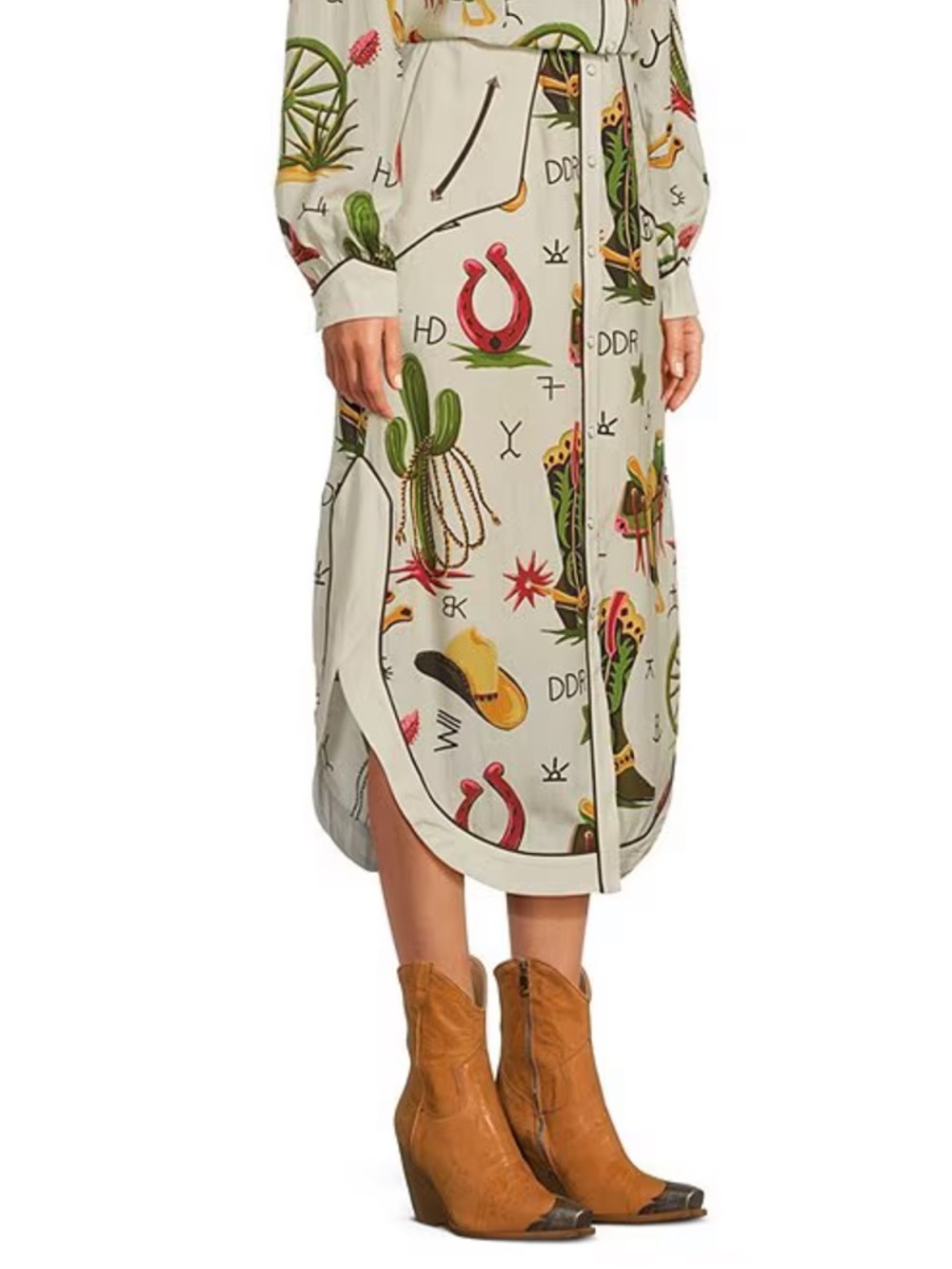 Double D Ranch Atomic Ranch Printed A-Line Skirt - Picture 14 of 16